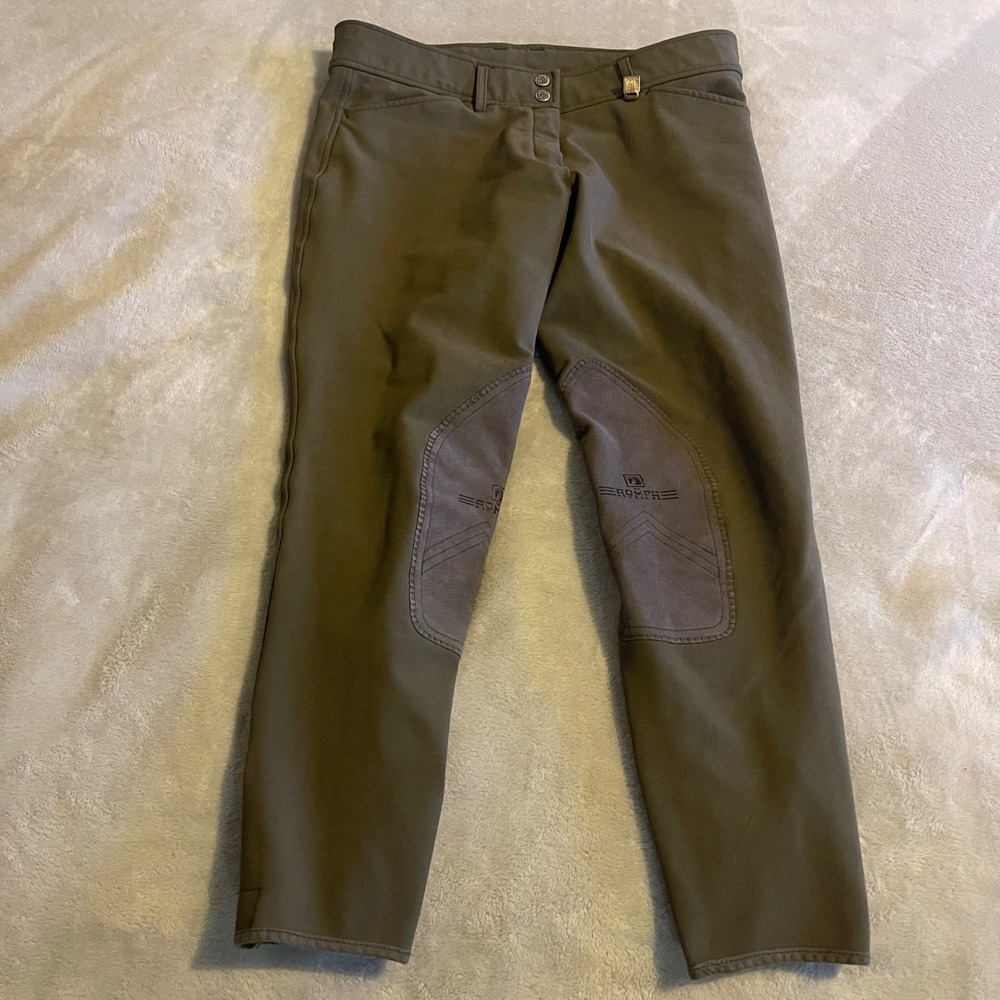 Romfh Equestrian Breeches Riding Pants Women's Size 30R Brown Knee‎ Patch
